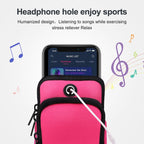 Zipper Double Pocket Multi Function Sports Arm Bag with Earphone Hole – Durable Build, Easy to Use, For Smart Phones Below 6.0 inch