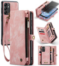 CaseMe 008 Detachable Multifunctional Leather Phone Case, For Samsung Galaxy A14 5G For Samsung Galaxy A14 5G Pink
