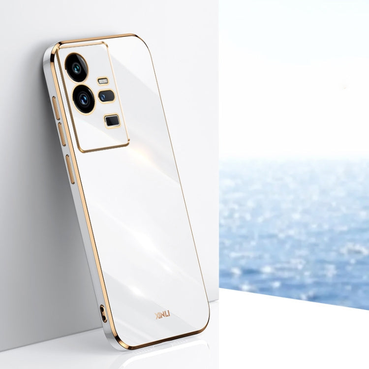 XINLI Straight Edge 6D Electroplate TPU Phone Case – TPU, For vivo iQOO 11 Pro 5G, For Xiaomi Redmi 12C 4G, For Xiaomi Redmi Note 12 Pro Speed For vivo iQOO 11 Pro 5G White