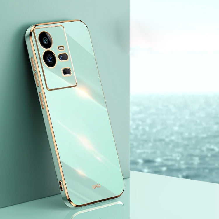 XINLI Straight Edge 6D Electroplate TPU Phone Case – TPU, For vivo iQOO 11 Pro 5G, For Xiaomi Redmi 12C 4G, For Xiaomi Redmi Note 12 Pro Speed For vivo iQOO 11 Pro 5G Mint Green