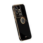 XINLI Straight Edge 6D Electroplate TPU Phone Case with Ring Holder – Ring Holder, TPU, For vivo iQOO 11 Pro 5G, For Xiaomi Redmi 12C 4G, For Xiaomi Redmi Note 12 Pro Speed