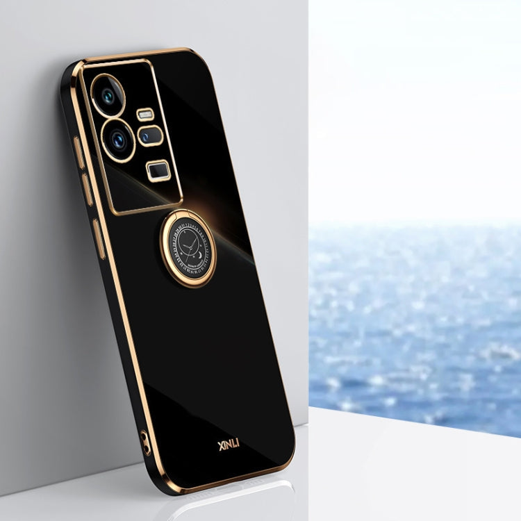 XINLI Straight Edge 6D Electroplate TPU Phone Case with Ring Holder – Ring Holder, TPU, For vivo iQOO 11 Pro 5G, For Xiaomi Redmi 12C 4G, For Xiaomi Redmi Note 12 Pro Speed
