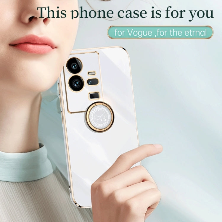 XINLI Straight Edge 6D Electroplate TPU Phone Case with Ring Holder – Ring Holder, TPU, For vivo iQOO 11 Pro 5G, For Xiaomi Redmi 12C 4G, For Xiaomi Redmi Note 12 Pro Speed