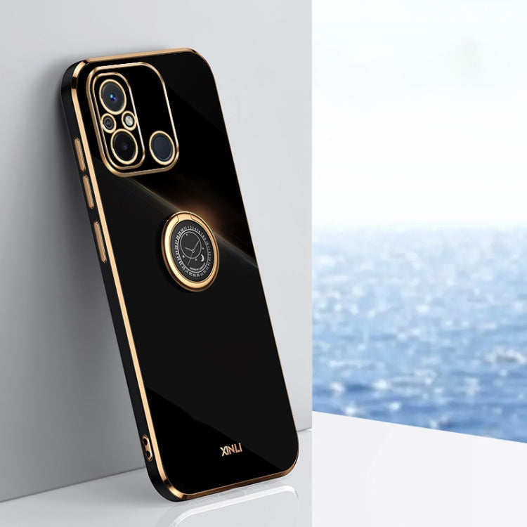 XINLI Straight Edge 6D Electroplate TPU Phone Case with Ring Holder – Ring Holder, TPU, For vivo iQOO 11 Pro 5G, For Xiaomi Redmi 12C 4G, For Xiaomi Redmi Note 12 Pro Speed For Xiaomi Redmi 12C 4G Black