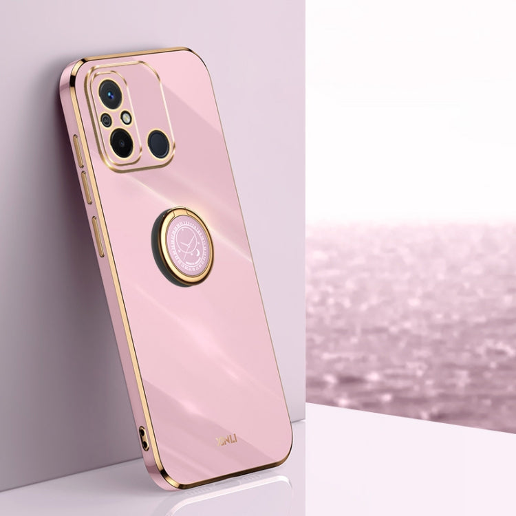 XINLI Straight Edge 6D Electroplate TPU Phone Case with Ring Holder – Ring Holder, TPU, For vivo iQOO 11 Pro 5G, For Xiaomi Redmi 12C 4G, For Xiaomi Redmi Note 12 Pro Speed For Xiaomi Redmi 12C 4G Cherry Purple
