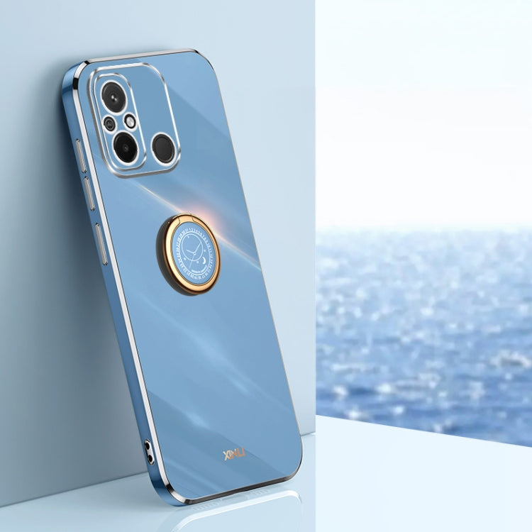 XINLI Straight Edge 6D Electroplate TPU Phone Case with Ring Holder – Ring Holder, TPU, For vivo iQOO 11 Pro 5G, For Xiaomi Redmi 12C 4G, For Xiaomi Redmi Note 12 Pro Speed For Xiaomi Redmi 12C 4G Celestial Blue