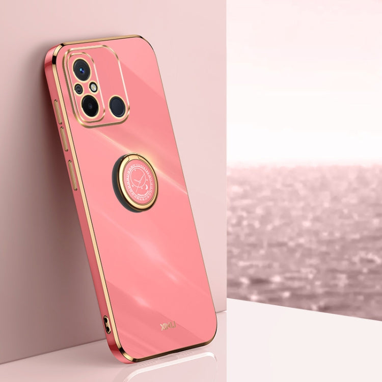 XINLI Straight Edge 6D Electroplate TPU Phone Case with Ring Holder – Ring Holder, TPU, For vivo iQOO 11 Pro 5G, For Xiaomi Redmi 12C 4G, For Xiaomi Redmi Note 12 Pro Speed For Xiaomi Redmi 12C 4G Hawthorn Red