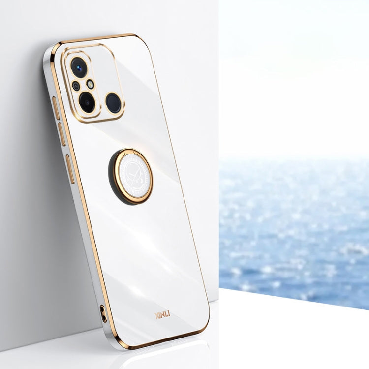 XINLI Straight Edge 6D Electroplate TPU Phone Case with Ring Holder – Ring Holder, TPU, For vivo iQOO 11 Pro 5G, For Xiaomi Redmi 12C 4G, For Xiaomi Redmi Note 12 Pro Speed For Xiaomi Redmi 12C 4G White