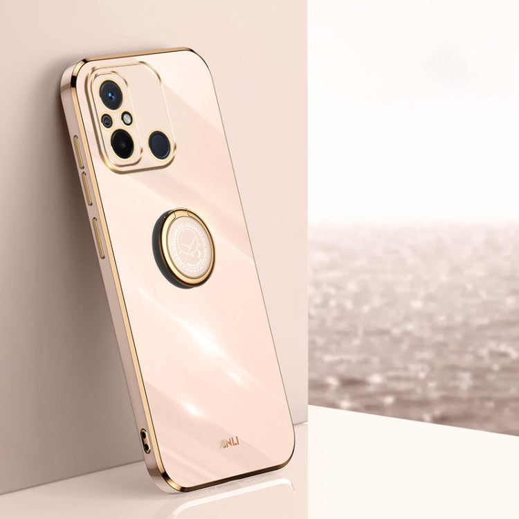 XINLI Straight Edge 6D Electroplate TPU Phone Case with Ring Holder – Ring Holder, TPU, For vivo iQOO 11 Pro 5G, For Xiaomi Redmi 12C 4G, For Xiaomi Redmi Note 12 Pro Speed For Xiaomi Redmi 12C 4G Pink