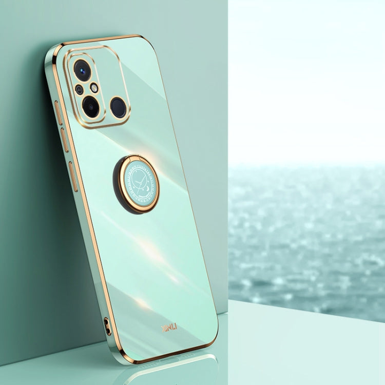 XINLI Straight Edge 6D Electroplate TPU Phone Case with Ring Holder – Ring Holder, TPU, For vivo iQOO 11 Pro 5G, For Xiaomi Redmi 12C 4G, For Xiaomi Redmi Note 12 Pro Speed For Xiaomi Redmi 12C 4G Mint Green