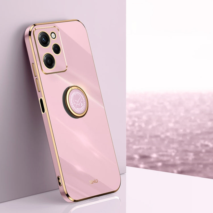 XINLI Straight Edge 6D Electroplate TPU Phone Case with Ring Holder – Ring Holder, TPU, For vivo iQOO 11 Pro 5G, For Xiaomi Redmi 12C 4G, For Xiaomi Redmi Note 12 Pro Speed For Xiaomi Redmi Note 12 Pro Speed Cherry Purple