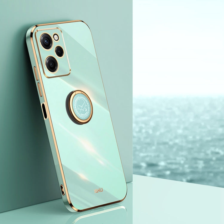 XINLI Straight Edge 6D Electroplate TPU Phone Case with Ring Holder – Ring Holder, TPU, For vivo iQOO 11 Pro 5G, For Xiaomi Redmi 12C 4G, For Xiaomi Redmi Note 12 Pro Speed For Xiaomi Redmi Note 12 Pro Speed Mint Green