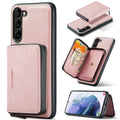JEEHOOD Magnetic Zipper Horizontal Flip Leather Phone Case, For Samsung Galaxy S24+ 5G, For Samsung Galaxy S24 5G, For Samsung Galaxy S23 Ultra 5G, For Samsung Galaxy A53 5G For Samsung Galaxy S24+ 5G Pink