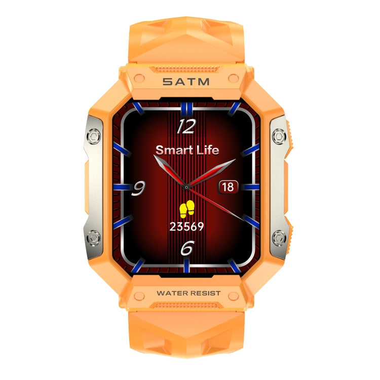 PG333 Sports Watch – 1.91" Screen, Blood Pressure Monitoring, Heart Rate Monitoring Orange
