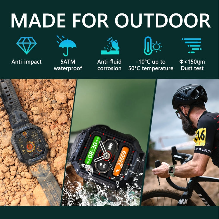 PG333 Sports Watch – 1.91" Screen, Blood Pressure Monitoring, Heart Rate Monitoring