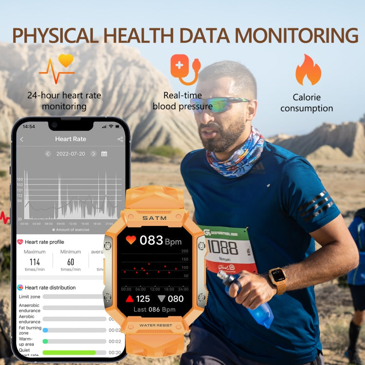 PG333 Sports Watch – 1.91" Screen, Blood Pressure Monitoring, Heart Rate Monitoring