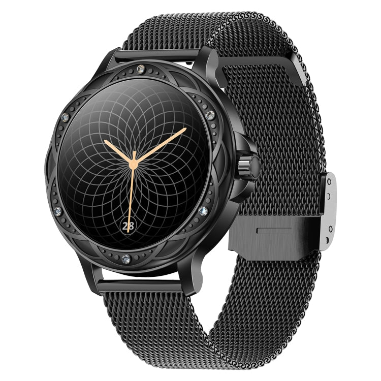 CF12 1.2 inch Waterproof Smart Steel Strap Wristband Support Heart Rate Monitoring / Blood Pressure Monitoring, CF12 Steel Strap (Black) CF12 Steel Strap (Black) Black