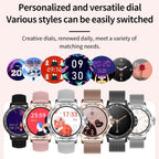 CF12 1.2 inch Waterproof Smart Steel Strap Wristband Support Heart Rate Monitoring / Blood Pressure Monitoring, CF12 Steel Strap (Black)