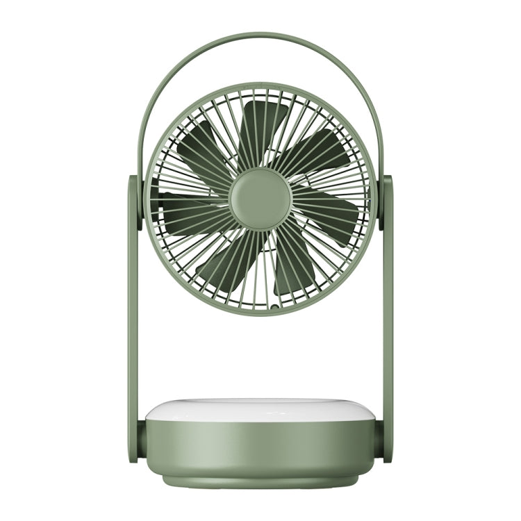 WT-F62 Outdoor Portable USB Charging Air Cooling Fan with LED Night Lamp – Durable Build, Easy to Use Army Green