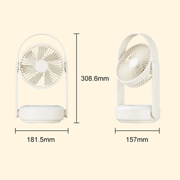WT-F62 Outdoor Portable USB Charging Air Cooling Fan with LED Night Lamp – Durable Build, Easy to Use