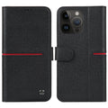 GEBEI Top-grain Horizontal Flip Leather Phone Case, For iPhone 14 Pro Max, For iPhone 14 Pro, For iPhone 14, For iPhone 14 Plus For iPhone 14 Pro Max Black