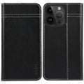 GEBEI Top-grain Horizontal Flip Leather Phone Case, For iPhone 14 Pro Max, For iPhone 14 Pro, For iPhone 14, For iPhone 14 Plus, For iPhone 13 Pro Max, For iPhone 13 Pro For iPhone 14 Pro Max Black
