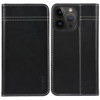 GEBEI Top-grain Horizontal Flip Leather Phone Case, For iPhone 14 Pro Max, For iPhone 14 Pro, For iPhone 14, For iPhone 14 Plus, For iPhone 13 Pro Max, For iPhone 13 Pro For iPhone 14 Pro Max Black
