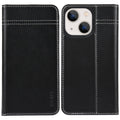 GEBEI Top-grain Horizontal Flip Leather Phone Case, For iPhone 13 For iPhone 13 Black