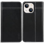 GEBEI Top-grain Horizontal Flip Leather Phone Case, For iPhone 13 For iPhone 13 Black