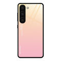 For Samsung Galaxy S23 5G Gradient Color Glass Phone Case, For Samsung Galaxy S23 5G For Samsung Galaxy S23 5G Yellow Pink