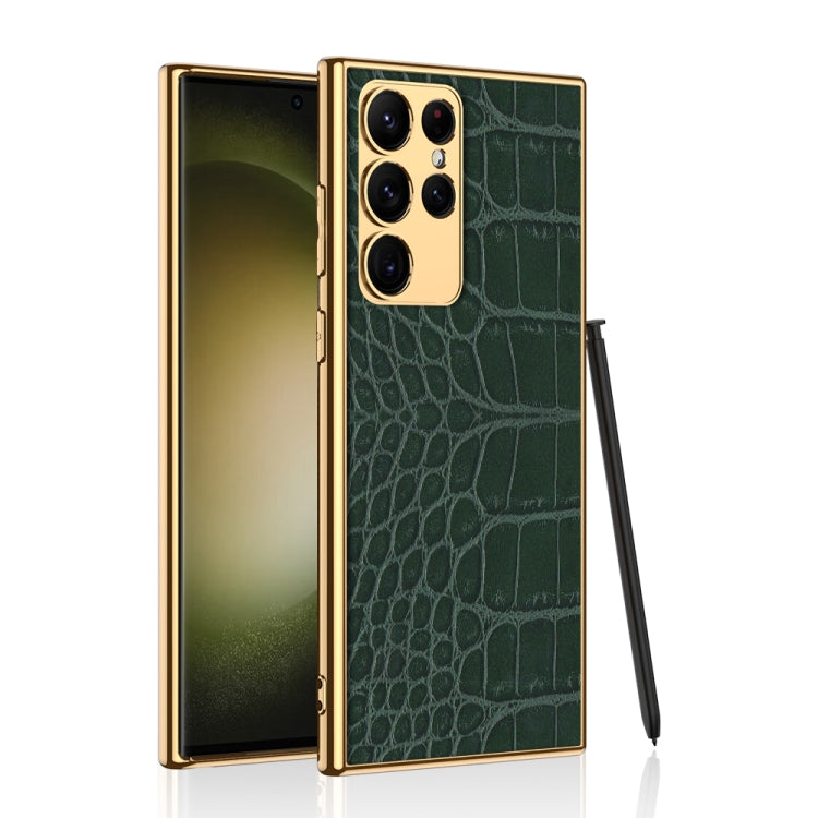 For Samsung Galaxy S23 Ultra 5G GKK Crocodile Texture Electroplating PU Protective Phone Case(Python), For Samsung Galaxy S23 Ultra 5G For Samsung Galaxy S23 Ultra 5G EDA004239203B