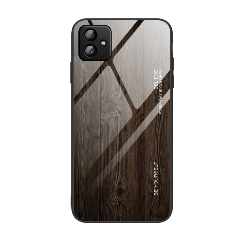 For Samsung Galaxy A04 Wood Grain Glass Phone Case, For Samsung Galaxy A04 For Samsung Galaxy A04 Black