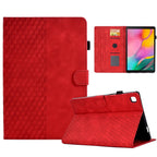 For Samsung Galaxy Tab A 10.1 T510 / T515 2019 Rhombus Embossed Leather Tablet Case, For Samsung Galaxy Tab A 10.1 T510 / T515 2019 For Samsung Galaxy Tab A 10.1 T510 T515 2019 Red