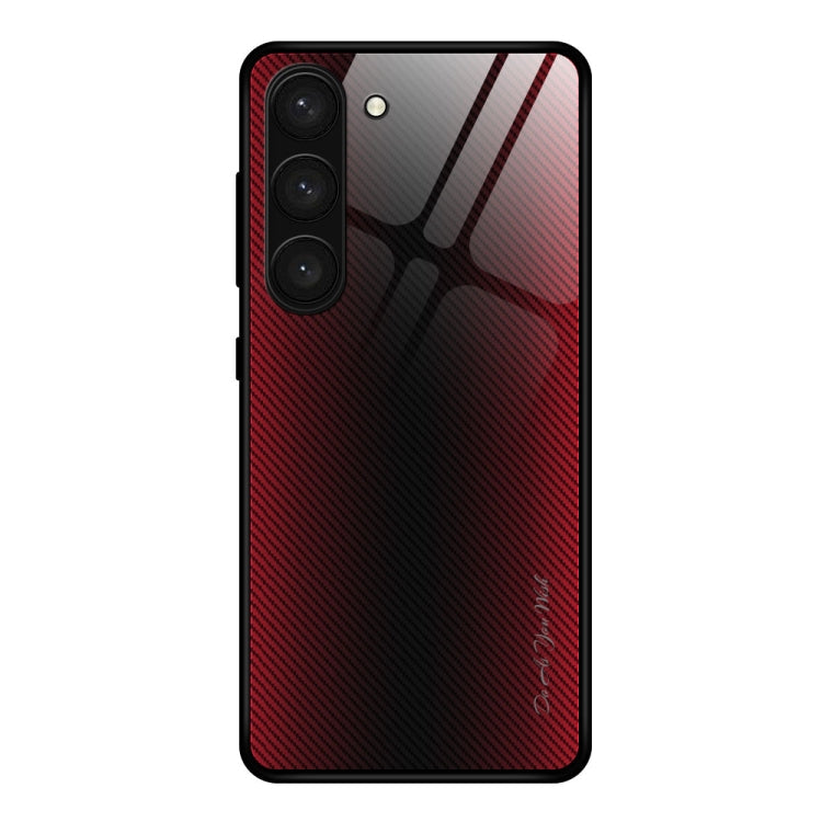 For Samsung Galaxy S23 5G Texture Gradient Glass TPU Phone Case, For Samsung Galaxy S23 5G For Samsung Galaxy S23 5G Red