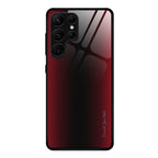 For Samsung Galaxy S23 Ultra 5G Texture Gradient Glass TPU Phone Case, For Samsung Galaxy S23 Ultra 5G For Samsung Galaxy S23 Ultra 5G Red