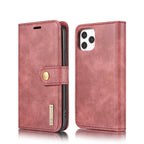 DG.MING Crazy Horse Texture Detachable Magnetic Leather Case, For iPhone 12/12 Pro, For iPhone 12 Pro Max, For Samsung Galaxy S23 5G, For Samsung Galaxy S23+ 5G For iPhone 12 12 Pro Red