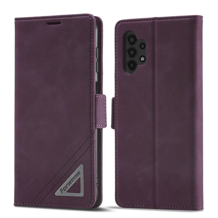 Forwenw F3 Series Dual-side Buckle Leather Phone Case, For Samsung Galaxy A14 5G, For Samsung Galaxy A54 5G For Samsung Galaxy A14 5G Wine Red