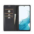 LC.IMEEKE Carbon Fiber Leather Phone Case, For Samsung Galaxy A14 4G / 5G
