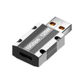 120W Type-C Female to USB 3.0 Male Zinc Alloy Straight Adapter, Type-C Female to USB 3.0 Male Straight – Wear-resistant, Data Transmission Type-C Female to USB 3.0 Male Straight