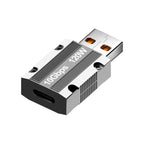 120W Type-C Female to USB 3.0 Male Zinc Alloy Straight Adapter, Type-C Female to USB 3.0 Male Straight – Wear-resistant, Data Transmission Type-C Female to USB 3.0 Male Straight
