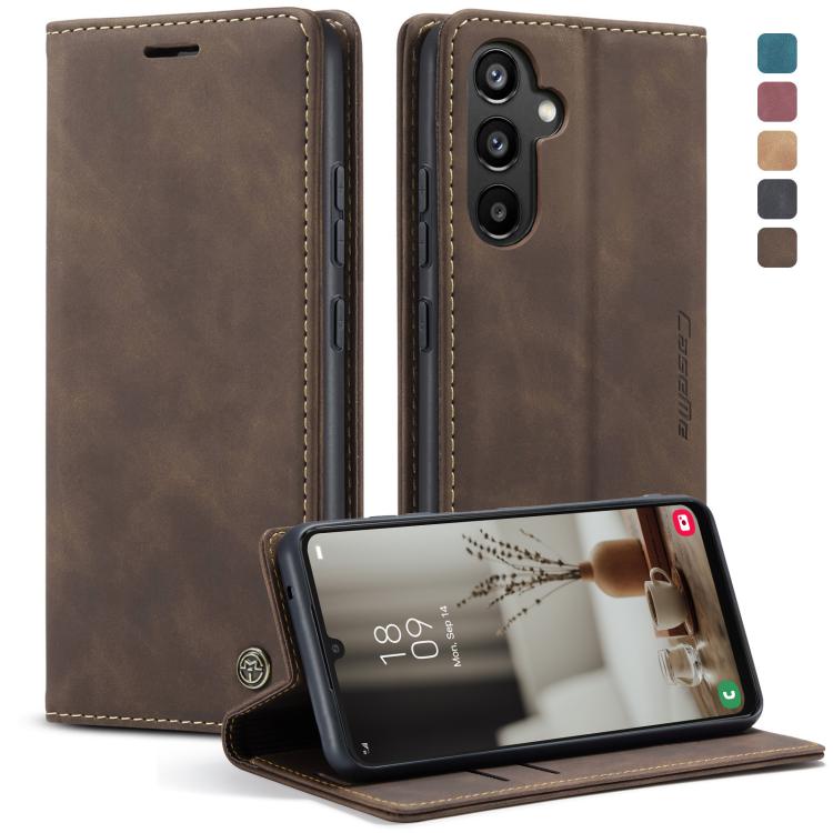CaseMe 013 Multifunctional Horizontal Flip Leather Phone Case, For Samsung Galaxy A34 5G, For OPPO A96 4G / A36 4G For Samsung Galaxy A34 5G Coffee