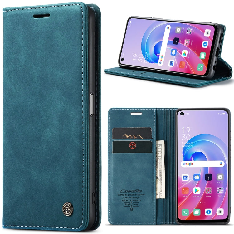 CaseMe 013 Multifunctional Horizontal Flip Leather Phone Case – Card Slot, Flip, Leather, For Samsung Galaxy A34 5G, For OPPO A96 4G / A36 4G For OPPO A96 4G A36 4G Blue