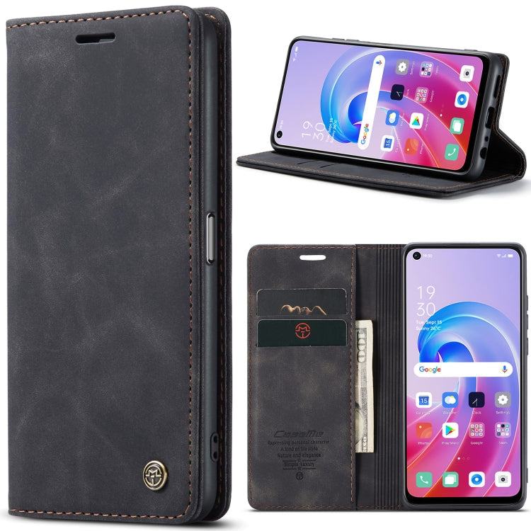 CaseMe 013 Multifunctional Horizontal Flip Leather Phone Case – Card Slot, Flip, Leather, For Samsung Galaxy A34 5G, For OPPO A96 4G / A36 4G For OPPO A96 4G A36 4G Black