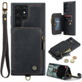 CaseMe C20 Multifunctional RFID Leather Phone Case, For Samsung Galaxy S23 Ultra 5G For Samsung Galaxy S23 Ultra 5G Black