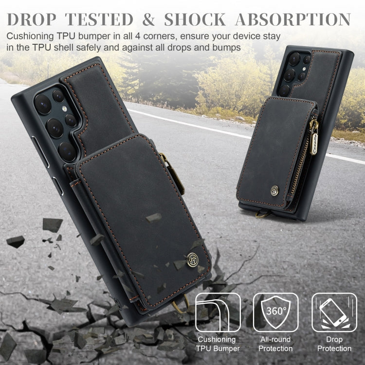 CaseMe C20 Multifunctional RFID Leather Phone Case, For Samsung Galaxy S23 Ultra 5G