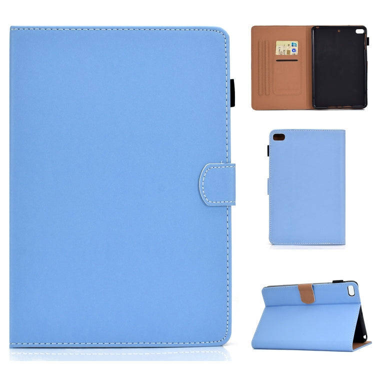 Solid Color Tablet PC Universal Magnetic Horizontal Flip Leather Case with Card Slots & Holder – Magnetic, Card Slot, Flip, For iPad 4 / 3 / 2, For iPad Air / iPad Air 2 / iPad 9.7 (2018 & 2017), For iPad Mini 4 / Mini 3 / Mini 2 / Mini For iPad Mini 4 Mini 3 Mini 2 Mini Blue