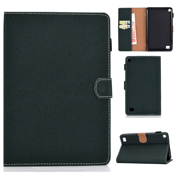 Solid Color Tablet PC Universal Magnetic Horizontal Flip Leather Case with Card Slots & Holder – Magnetic, Card Slot, Flip, For iPad 4 / 3 / 2, For iPad Air / iPad Air 2 / iPad 9.7 (2018 & 2017), For iPad Mini 4 / Mini 3 / Mini 2 / Mini For Kindle Fire 7(2015 2017 2019) Green
