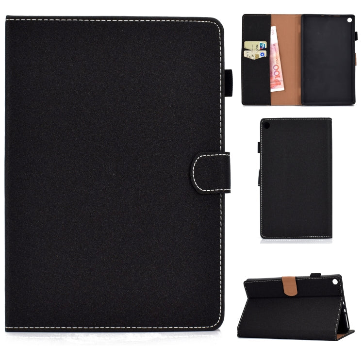 Solid Color Tablet PC Universal Magnetic Horizontal Flip Leather Case with Card Slots & Holder – Magnetic, Card Slot, Flip, For iPad 4 / 3 / 2, For iPad Air / iPad Air 2 / iPad 9.7 (2018 & 2017), For iPad Mini 4 / Mini 3 / Mini 2 / Mini For Kindle Fire HD8 2016 2017 Black