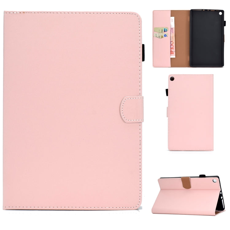 Solid Color Tablet PC Universal Magnetic Horizontal Flip Leather Case with Card Slots & Holder – Magnetic, Card Slot, Flip, For iPad 4 / 3 / 2, For iPad Air / iPad Air 2 / iPad 9.7 (2018 & 2017), For iPad Mini 4 / Mini 3 / Mini 2 / Mini For Kindle Fire HD8 2016 2017 Pink
