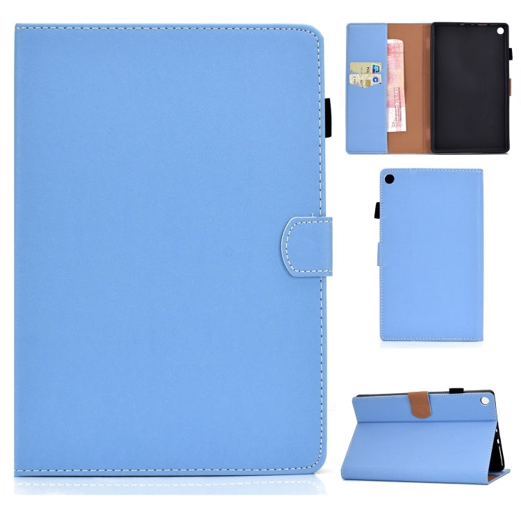 Solid Color Tablet PC Universal Magnetic Horizontal Flip Leather Case with Card Slots & Holder – Magnetic, Card Slot, Flip, For iPad 4 / 3 / 2, For iPad Air / iPad Air 2 / iPad 9.7 (2018 & 2017), For iPad Mini 4 / Mini 3 / Mini 2 / Mini For Kindle Fire HD8 2016 2017 Blue